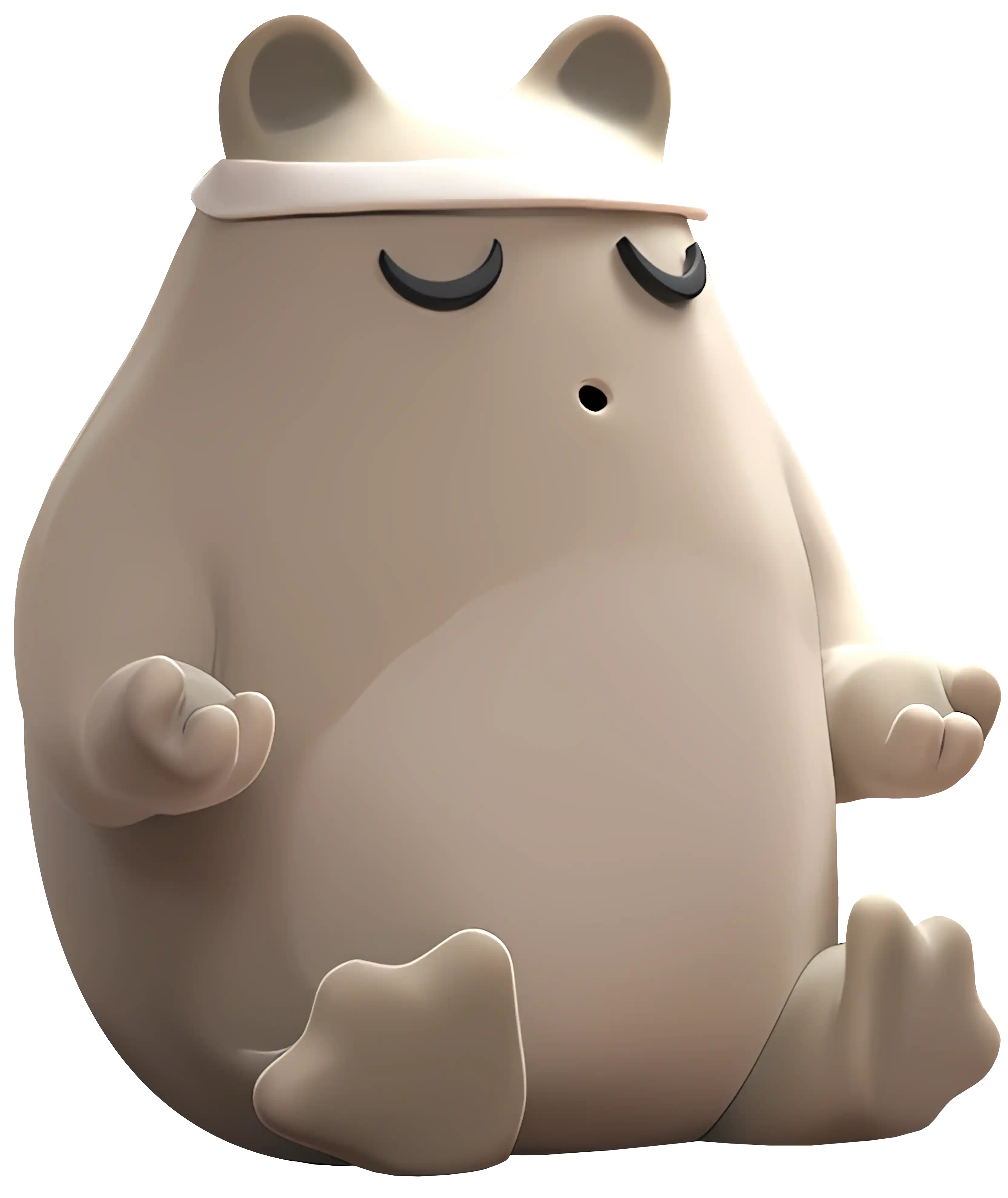 Mascotte Nobi méditant sur son histoire